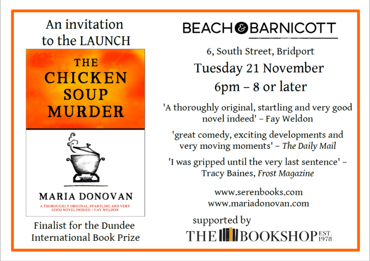 Bridport Book Launch Invite