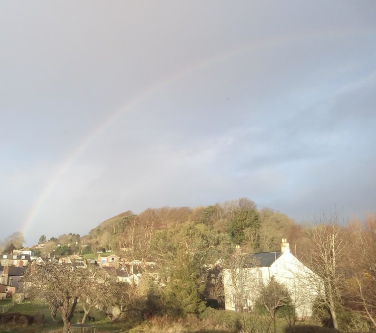 Allington Hill: January Rainbow